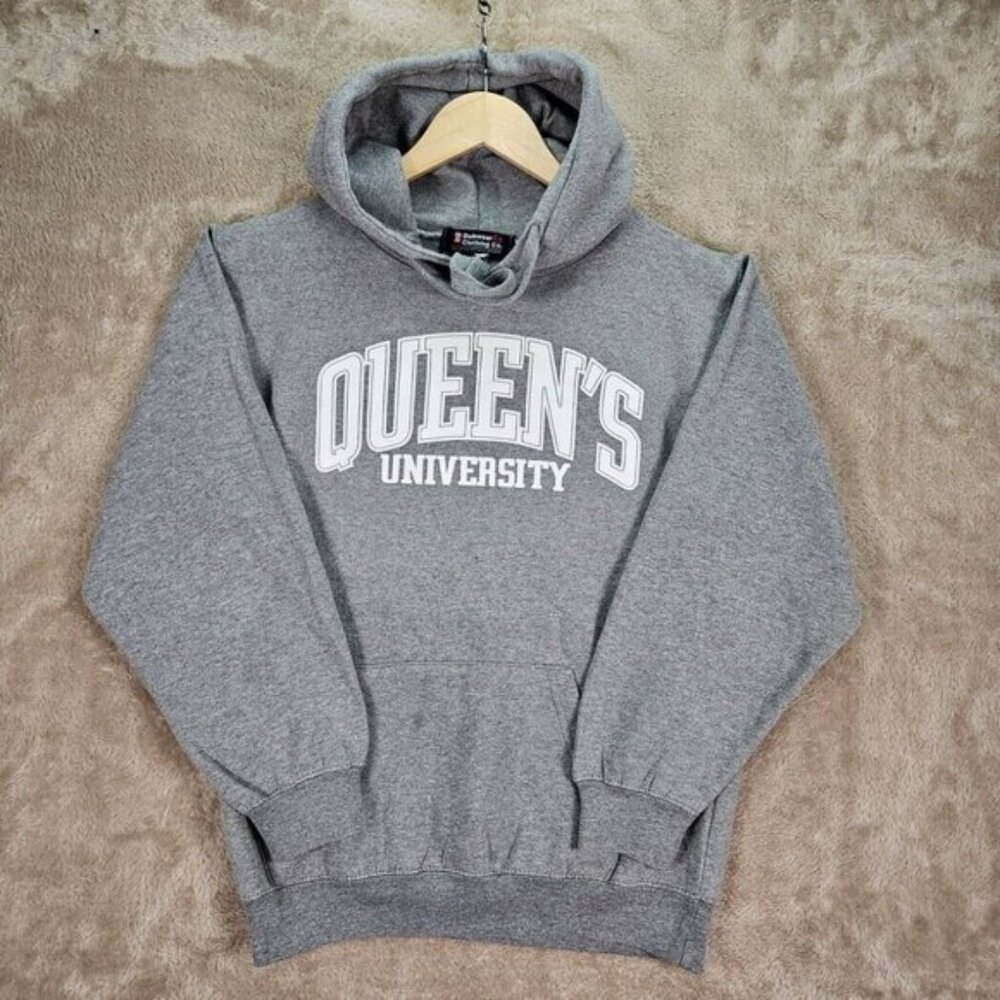 Queen's University Hoodie Gray College Sweatshirt Hooded Pullover Women's Size S - Picture 2 of 10